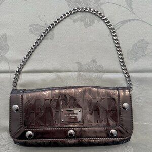 Michael Kors Metallic Logo Shoulder Bag with Chain Strap